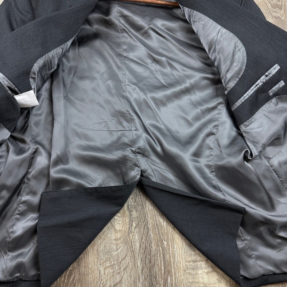 Jos A Bank Signature Collection Wool Blazer 44S Charcoal Grey Suit Jacket - Picture 7 of 11